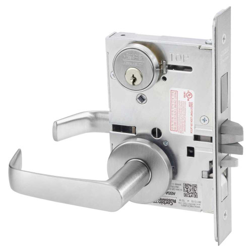 Corbin Russwin ML2067 NSA 626 Apartment or Dormitory Mortise Lock NS Lever A Rose Satin Chrome ML2067 NSA 626