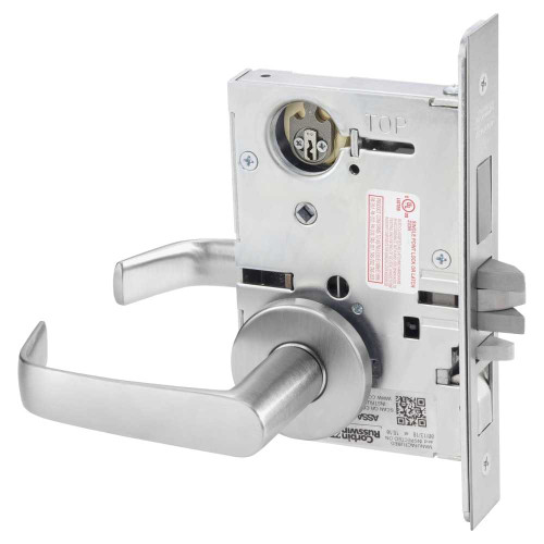 Corbin Russwin ML2067 NSA 630 LC Apartment or Dormitory Mortise Lock NS Lever A Rose Satin Stainless Steel ML2067 NSA 630 LC