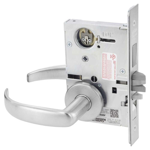 Corbin Russwin ML2067 PSA 626 LC Apartment or Dormitory Mortise Lock PS Lever A Rose Satin Chrome ML2067 PSA 626 LC