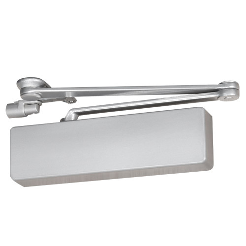 Norton CPS7500 689 Grade 1 Closer Plus Spring Parallel Arm Door Closer Push Side Parallel Arm Heavy Duty Size 1 to 6 Plastic Cover Aluminum Painted Finish Non-Handed