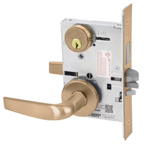 Corbin Russwin ML2092 CSA 612 Security Institution or Utility Mortise Lock CS Lever A Rose Satin Bronze