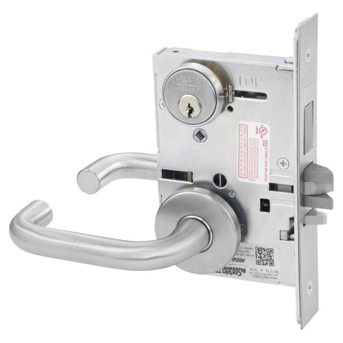 Corbin Russwin ML2092 LSA 630 Security Institution or Utility Mortise Lock LS Lever A Rose Satin Stainless Steel ML2092 LSA 630