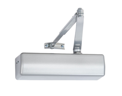 Corbin Russwin DC6200 689 M54 Grade 1 Surface Door Closer Double Lever Arm Regular Pull Side Mount Size 1 to 6 Full Cover Non-Handed Aluminum Painted