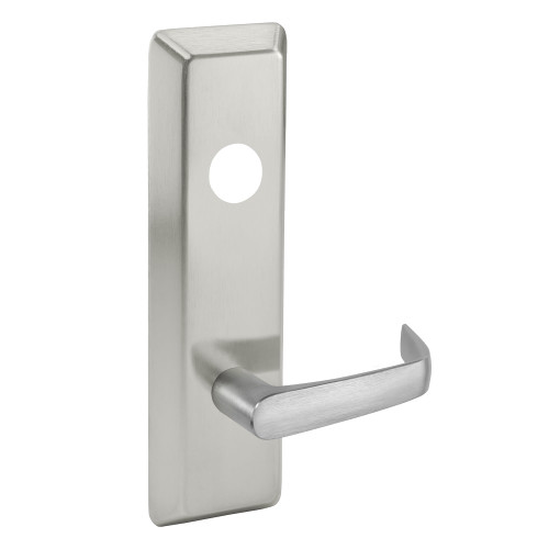 Corbin Russwin N957ET 630 LHR Nightlatch Lever Trim Newport Lever with Escutcheon Left Hand Reverse Satin Stainless Steel Finish