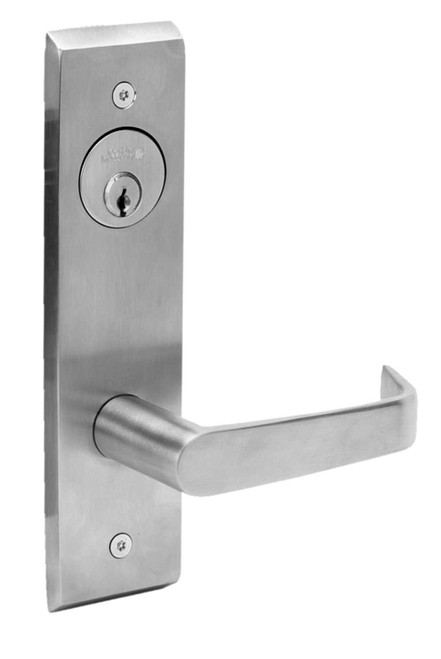 Corbin Russwin N957ET 630 RHR Nightlatch Lever Trim Newport Lever with Escutcheon Right Hand Reverse Satin Stainless Steel Finish N957ET 630 RHR