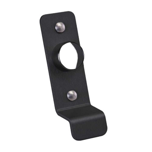 Detex 03PN 711 PN Pull Plate with Cylinder Hole for Value Series Devices Satin Black Anodized Aluminum 03PN 711