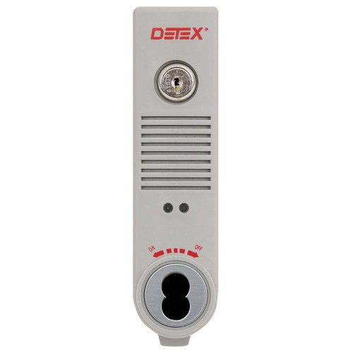 Detex EAX-300SK1 IC7 GRAY Door Prop Alarm Surface Mount Battery Powered One MS-1039S Magnetic Switch 7-Pin IC Cylinder Housing Gray Finish EAX-300SK1 IC7 GRAY