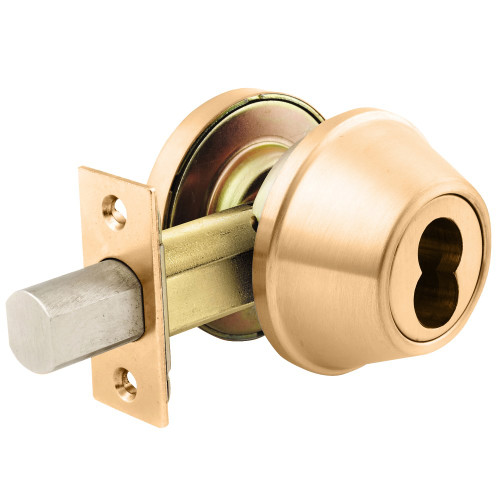 Arrow D61 10 IC Deadbolt Single Cylinder SFIC Prep Less Core Satin Bronze