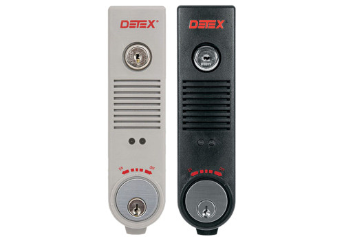 Detex EAX-500KS GRAY W/#12 KEY Exit Alarm Surface Mount Battery Powered Specific Cover Lock Key Number 12 with Key Stop Gray Finish