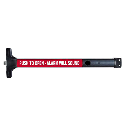 Detex V40 EAFC3 CD 628 9948 MC65KA Value Series Wide Stile Rim Exit Device Cylinder Dogging 99 Surface Strike Hardwired Electric Alarm 36 In Device Satin Aluminum Clear Anodized V40 EAFC3 CD 628 9948 MC65KA