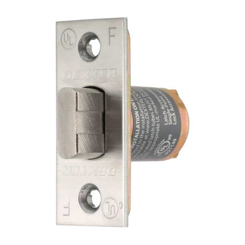 Dexter C2000-DL-234-630 Grade 2 Deadlatch C2000 Series 2-3/4 Backset 1 x 2-1/4 Face Satin Stainless Steel Finish Non-Handed C2000-DL-234-630