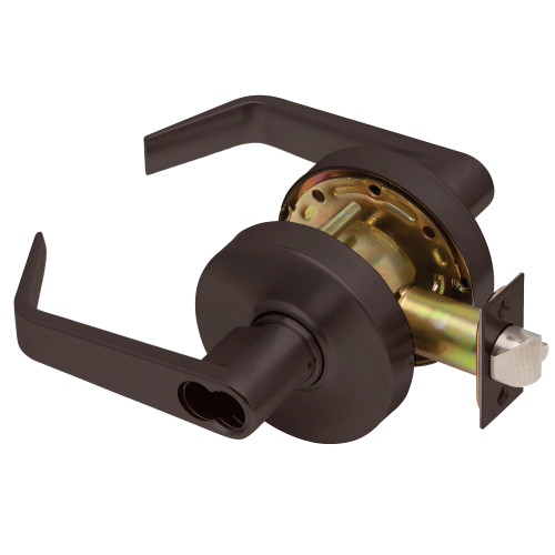 Dexter C2000-ENTR-R-613-SFIC Grade 2 Entry/Office Cylindrical Lock Non-Clutching Regular Lever 3 Rose Diameter SFIC Prep Less Core Oil-Rubbed Bronze Finish Non-Handed