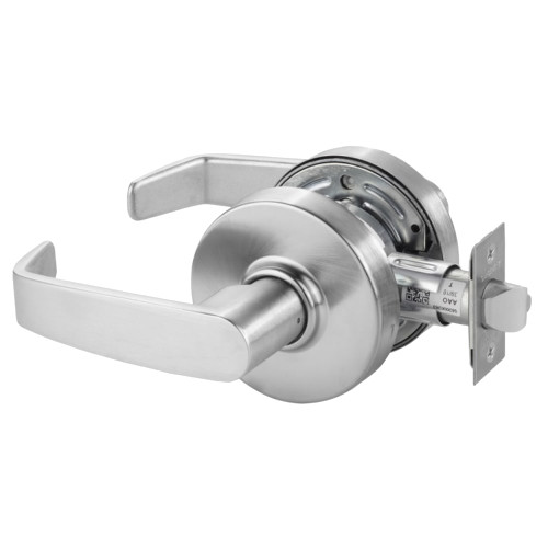 Sargent 28-7U15 LL 26D Grade 2 Passage Cylindrical Lock L Lever Non-Keyed Satin Chrome Finish Non-handed