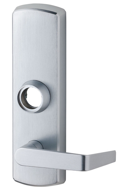 Dexter ED1000T-NL-R-ESC-NC-26D Exit Device Trim ED1000 Series Nightlatch Lever x Escutcheon x Cylinder Less Cylinder Satin Chrome