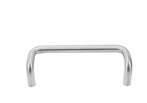 Don Jo 1158-605 Offset Door Pull 90 Deg 12 CTC 1 Diameter 3-1/2 Projection 2-1/2 Clearance 13 Overall Bright Brass Finish