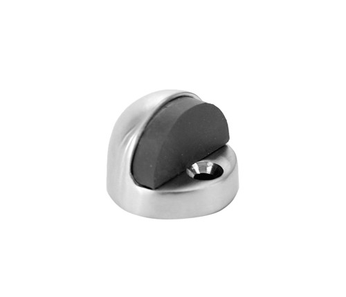 Don Jo 1442-626 Cast Brass Dome Floor Stop 1-1/4 Height 3/8 by 1-3/4 Base Satin Chrome Finish