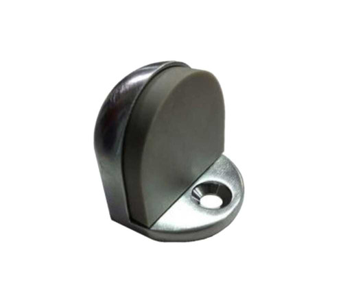 Don Jo 1447-626 Cast Brass Dome Floor Stop 1-5/8 Height 1/4 by 1-3/4 Base Satin Chrome Finish 1447-626