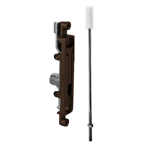 Don Jo 1551-DU Manual Flush Bolt for Aluminum Door 1/4 Offset 15/16 by 4 1/4 Faceplate Radius End Dark Bronze Painted Finish