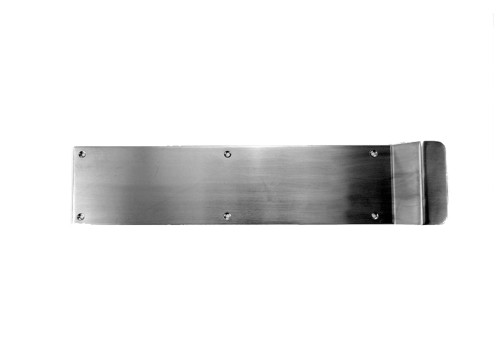Don Jo 1866-630 Combination Push Pull Plate 3-1/2 by 15-3/4 1-1/4 Projection Mounts Underneath Cylinder Face Satin Stainless Steel Finish