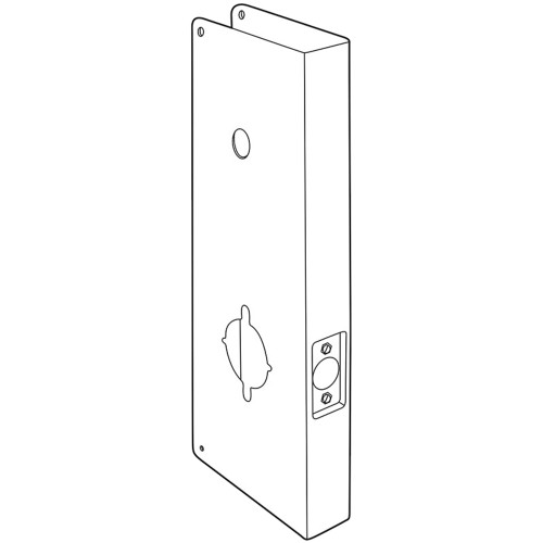 Don Jo 19-S-CW Wrap Around Plate 22 Gauge Stainless Steel 5 by 15 for Marks i-Q Lock for 1-3/4 Door with 2-3/4 Backset Satin Stainless Steel Finish