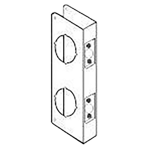 Don Jo 256-10B-CW Wrap Around Plate for Double Locks with 5-1/2 Center 22 Gauge Steel 4 by 12 2-1/8 Holes for Deadbolt and for Cylindrical Lock for 1-3/4 Door with 2-3/8 Backset Oil Rubbed Bronze Finish 256-10B-CW
