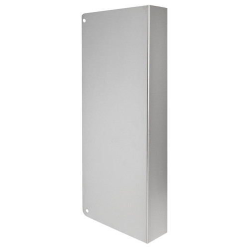Don Jo 30-S-CW Wrap Around Cover Plate Blank with Trim Screws 22 Gauge Stainless Steel 4-1/4 by 9 for 1-3/8 Door Satin Stainless Steel Finish 30-S-CW
