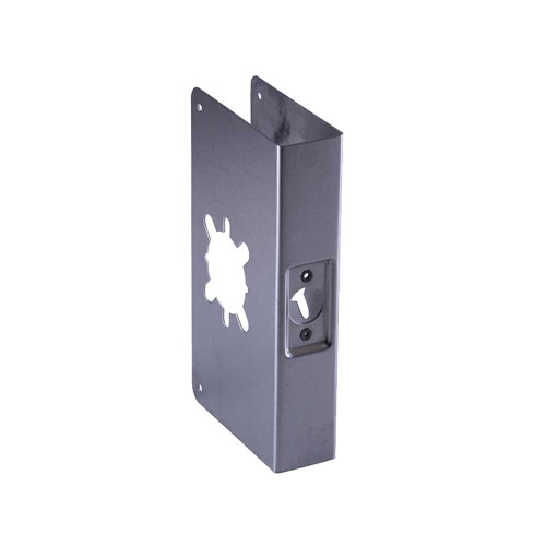 Don Jo 4U-2-S-CW Wrap Around Plate 22 Gauge Stainless Steel 4-1/2 by 5 2-1/8 Hole for Cylindrical Lever Lock for Converting from Unit Lock for 1-3/4 Door with 2-3/4 Backset Satin Stainless Steel Finish 4U-2-S-CW