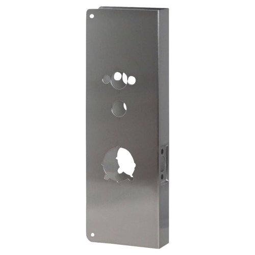 Don Jo 5000-S-CW Wrap Around Plate 22 Gauge Stainless Steel 5 by 15 for KABA Simplex 5000 Lock for 1-3/4 Door with 2-3/4 Backset Satin Stainless Steel Finish