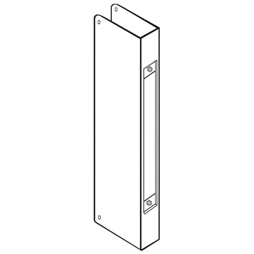 Don Jo 504-BZ-CW Wrap Around Plate 22 Gauge Steel 5 by 12 for Mortise Lock Edge Prep Only Blank Faces for 1-3/4 Door Satin Bronze Finish 504-BZ-CW