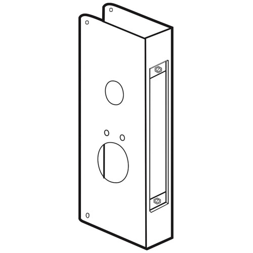 Don Jo 518-S-CW Wrap Around Plate 22 Gauge Stainless Steel 5 by 12 for Schlage King Cobra Mortise Lock for 1-3/4 Door with 2-3/4 Backset Satin Stainless Steel Finish