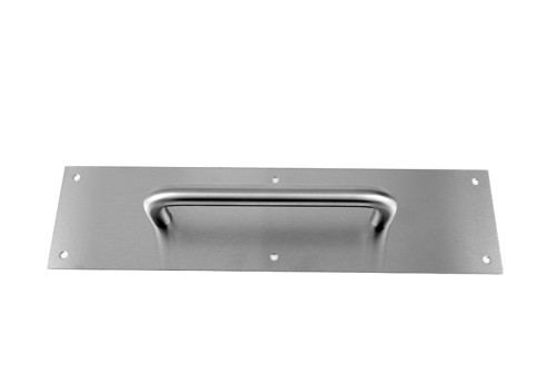 Don Jo 7116-630 Pull Plate 050 by 4 by 16 with 8 CTC Pull 3/4 Diameter 8-3/4 Overall 2-1/4 Projection 1-1/2 Clearance Satin Stainless Steel Finish 7116-630
