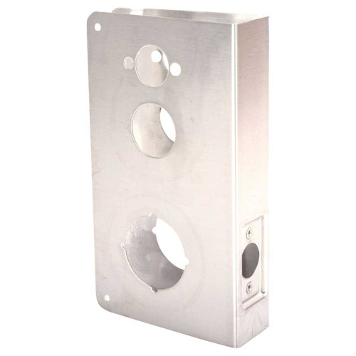 Don Jo 9-S-CW Wrap Around Plate 22 Gauge Stainless Steel 5 by 9 for KABA Simplex 1000 Lock for 1-3/4 Door with 2-3/4 Backset Satin Stainless Steel Finish 9-S-CW