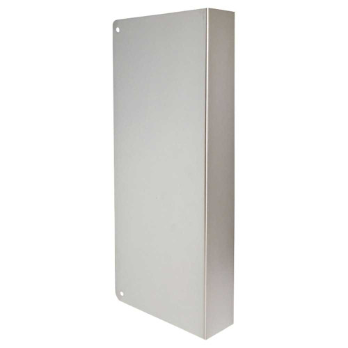 Don Jo 90-S-CW Wrap Around Cover Plate Blank with Trim Screws 22 Gauge Stainless Steel 5 by 12 for 1-3/4 Door Satin Stainless Steel Finish 90-S-CW