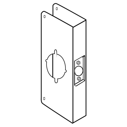 Don Jo 9K-10B-CW Wrap Around Plate 22 Gauge Steel 4-3/4 by 5-1/2 2-1/8 Hole for Marks Cylindrical Lever Lock for 1-3/4 Door with 2-3/4 Backset Oil Rubbed Bronze Finish 9K-10B-CW