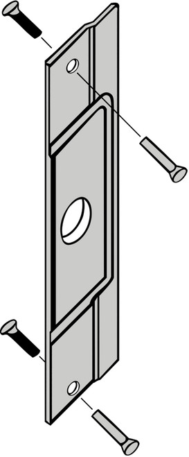 Don Jo AL-211-DU Latch Protector for Outswinging Aluminum Entrance Doors Fits Over Cylinder 3-1/2 by 12 12 Gauge Steel Dark Bronze Painted Finish