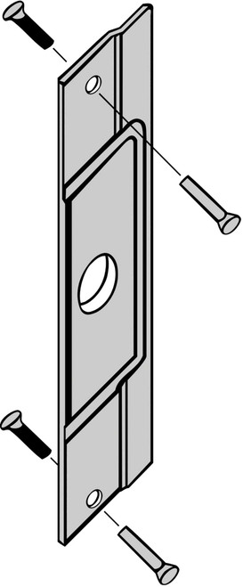 Don Jo AL-211-DU Latch Protector for Outswinging Aluminum Entrance Doors Fits Over Cylinder 3-1/2 by 12 12 Gauge Steel Dark Bronze Painted Finish AL-211-DU