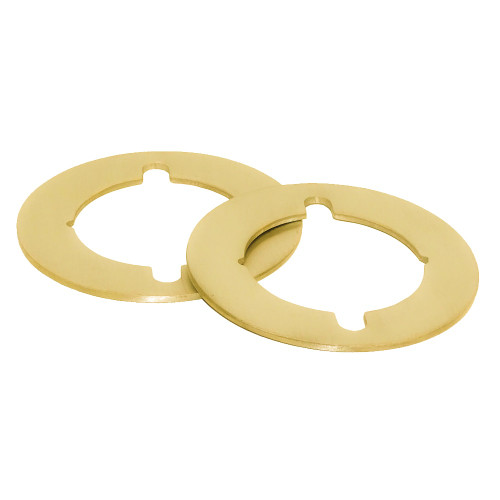 Don Jo AR-9K-605 Adaptor Rings to Allow Cylindrical Levers on 1-3/8 Door 3-1/2 Diameter Aluminum for Use with Best Marks and Sargent Package of 2 Each for One Door Bright Brass Finish