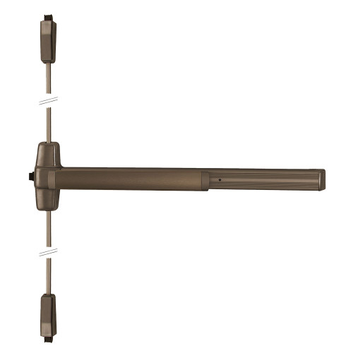 Von Duprin 9927L-06 4 US10B LHR Grade 1 Surface Vertical Rod Exit Bar Wide Stile Pushpad 48 Panic Device 84 Door Height Classroom Function 06 Lever with Escutcheon Hex Key Dogging Dark Oxidized Satin Bronze Oil Rubbed Finish Field Reversible