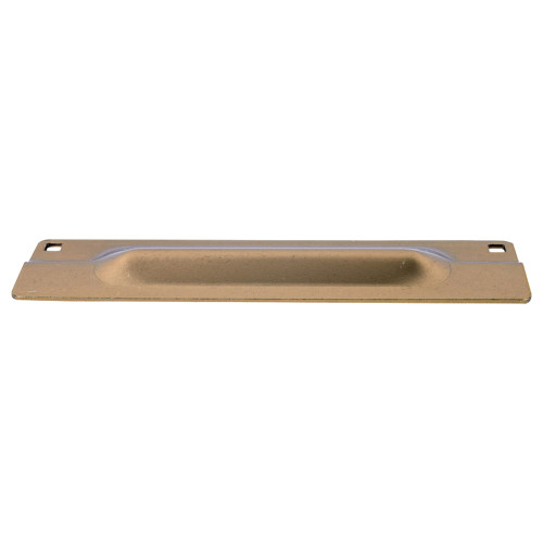 Don Jo MLP-211-BP Latch Protector for Outswinging Doors Completely Covers Strike 3 by 11 12 Gauge Steel Furnished with Two Sets of Carriage Bolts Washers and Acorn Cap Nuts for Safety and Strength Bright Brass Plated Clear Coated Finish MLP-211-BP