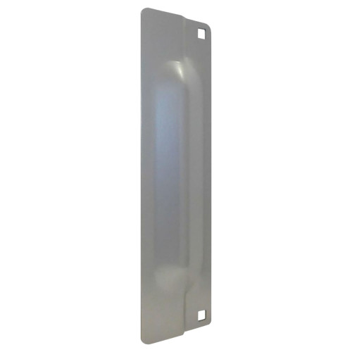 Don Jo MLP-211-SL Latch Protector for Outswinging Doors Completely Covers Strike 3 by 11 12 Gauge Steel Furnished with Two Sets of Carriage Bolts Washers and Acorn Cap Nuts for Safety and Strength Aluminum Painted Finish MLP-211-SL