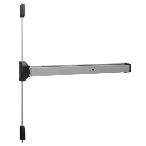 Dorma 8400B 689 Grade 1 Rim Exit Device Wide Stile Pushpad Surface Vertical Rod 36 In Non-Handed Aluminum Painted Finish 8400B 689