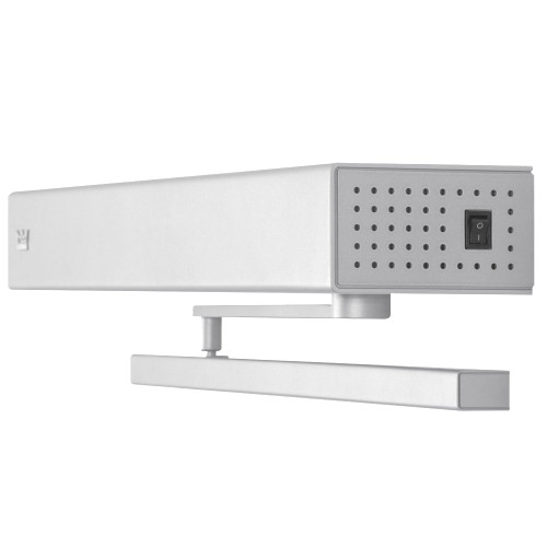 Dorma ED900 T SW 689 Grade 1 Low Energy Surface Mounted Electromechanical Door Operator Slide Track Arm Standard Pull Side Mounted Up to 48 Door Standard Width Cover 110 Deg Powered 180 Deg Manual Swing Aluminum Painted Finish