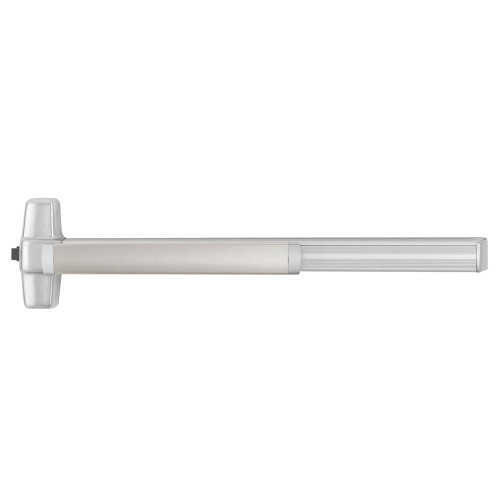 Von Duprin RXQEL99TP-BE 4 26D Grade 1 Rim Exit Bar Wide Stile Pushpad 48 Device Passage Function Thumbpiece Pull Motorized Latch Retraction Request to Exit Switch Less Dogging Satin Chrome Finish Non-handed