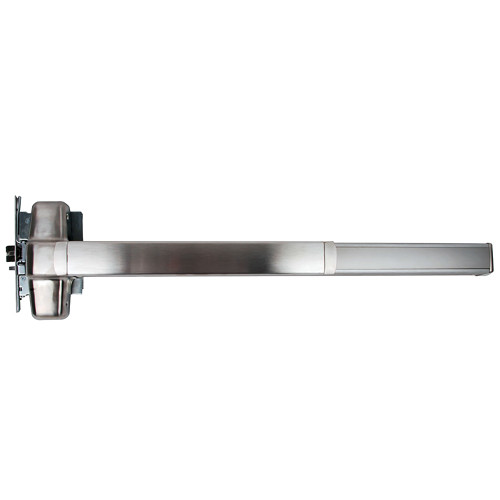 Von Duprin QEL9875NL 4 32D Grade 1 Motorized Exit Device Wide Stile Pushpad 48 Night Latch Escutcheon Pull Hex Key Dogging Motorized Latch Retraction Satin Stainless Steel Finish Non-Handed QEL9875NL 4 32D