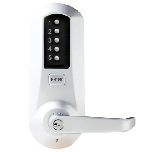 DormaKaba 5021XSWL-026-41 Cylindrical Combination Lever Lock 2-3/4 Backset 1/2 Throw Latch KIL Schlage C Keyway Bright Chrome 5021XSWL-026-41