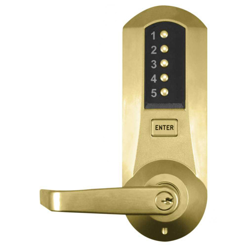 DormaKaba 5031XSWL-04-41 Cylindrical Combination Lever Lock Interior Combination Change DOD 2-3/4 Backset 1/2 Throw Latch KIL Schlage C Keyway Satin Brass 5031XSWL-04-41