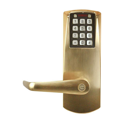 DormaKaba E2032XSLL-606-41 E-Plex 2000 Cylindrical Lock 100 Access Codes 1000 Audit Events 2-3/8 Backset 1/2 Throw KIL Schlage C Keyway Satin Brass E2032XSLL-606-41