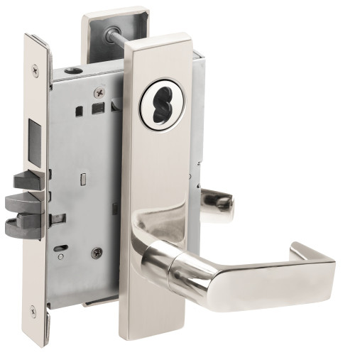 Schlage L9453J 06L 625 Schlage L-Series Entrance Mortise Lock L Decorative Escutcheon 06 Lever Grade 1 Mortise Lock FSIC Less Core Bright Chrome