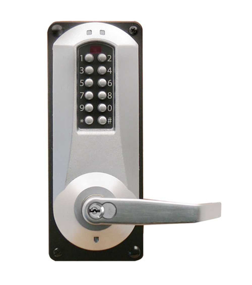 DormaKaba E5086SWL-626-41 E-Plex 5086 Entry/Egress Back to Back Mortise Lock 100 Access Codes 3000 Audit Events Schlage FSIC Prep Less Core Satin Chrome E5086SWL-626-41