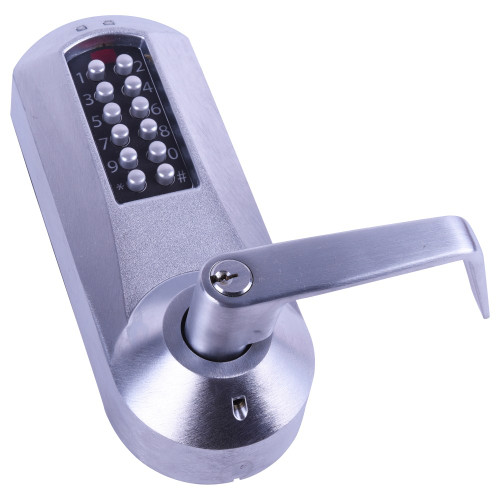 DormaKaba E5266XSWL-626-41 E-Plex 5200 Mortise Lock 3000 Access Codes 30000 Audit Events KIL Schlage C Keyway Satin Chrome